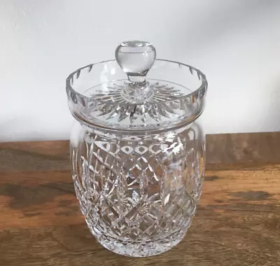 Buy Vintage Cut Crystal Glass Decorative Sweet Jar With Lid 15cm Tall 12cm Wide VGC  • 9.99£