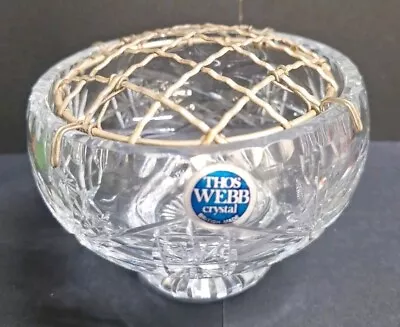 Buy Thomas Webb Crystal Glass Rose Bowl 60s/70s 5inch VGC Ref#6 • 8£