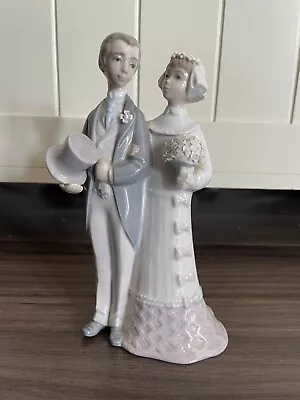 Buy Lladro Bride Groom Porcelain Wedding Couple Figurine Cake Topper #4808 RETIRED • 13.97£