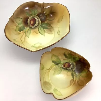 Buy Noritake Morimura Nut Bowls Set Of 2 Hand Painted Chestnut Nippon • 46.59£