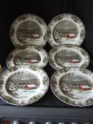 Buy 6 Johnson Bros The Friendly Village School House  10  Dinner Plates See Descript • 27.50£