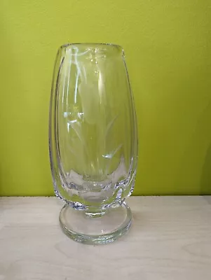 Buy Vintage Orrefors Scandinavian Art Glass Vase Bullrush Design • 19.99£