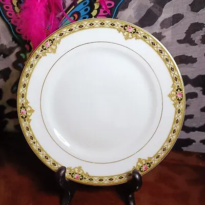 Buy Vintage China Tea Plate 'noritake' Black Gold Pink Rose Design 6.5inch/16cm • 5.99£