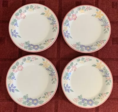 Buy 4 Staffordshire Tableware Floral Country Tea / Side Plates App 18cm (Lot 1) • 3.50£