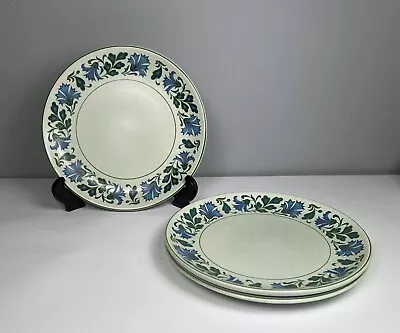 Buy Midwinter Stonehenge Caprice Tea / Side Plates X 3 - 18.5cm - Retro Blue Floral • 8.99£