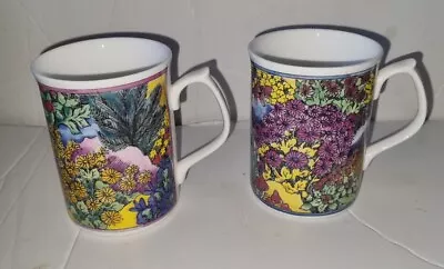 Buy Duchess Fine Bone China Coffee Tea Mugs Floral Made In England Set Of 2  • 24.40£