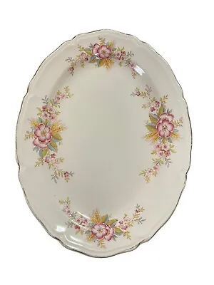 Buy Edwin M. Knowles Floral Pattern Platter SEMI VITREOUS Vintage 1940's Farmhouse • 13.04£
