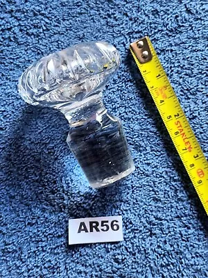 Buy Antique Solid Cut Glass Bottle / Decanter Stopper (AR56) • 8£