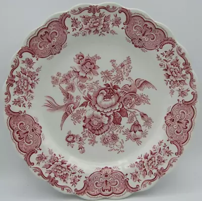 Buy Beautiful Vintage Windsor Ridgway Staffordshire England Red 10  Dinner Plate • 13.98£