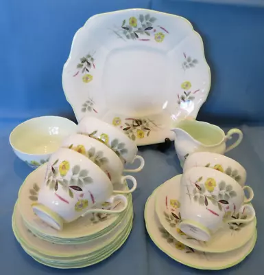 Buy Vinatge Royal Adderley Fine Bone China Floral Trios Cake Plate, Jug & Sugar Bowl • 23£