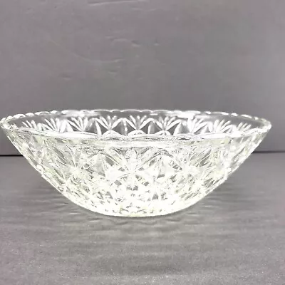 Buy Vintage Clear Pressed Glass 10  Serving Bowl • 9.31£