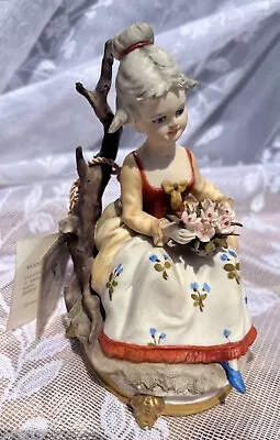 Buy Capo Di Monte Italy Figurine Girl With Flowers Gianni Merlo 406 • 560£