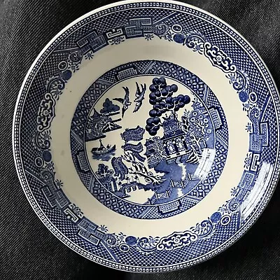 Buy 4 X Vintage Johnson Brothers Willow Pattern 15cm Dessert / Small Cereal Bowls • 25£