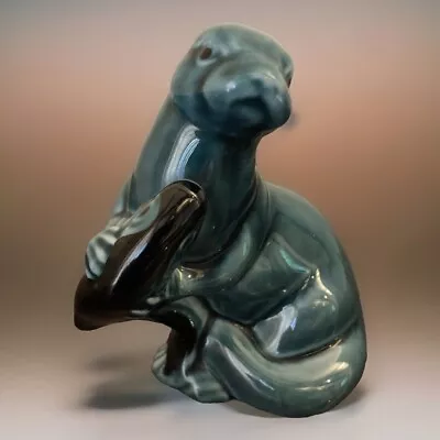 Buy Vintage, Poole Pottery, Otter With Fish Figurine, Blue Dolphin Glaze Earthenware • 5.99£