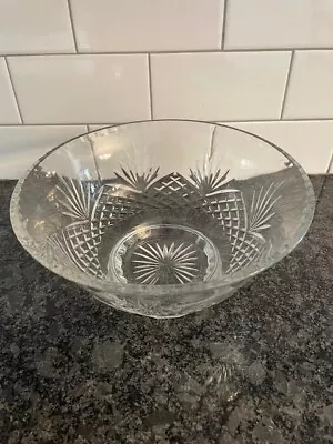 Buy Hard To Find Vtg Marked Wedgwood Crystal Glass Bowl Majesty Pattern 8 7/8  Dia • 33.54£