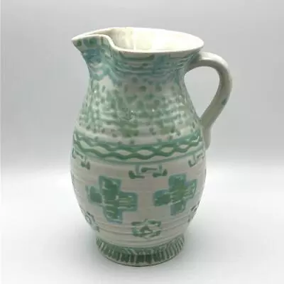 Buy Early Beswick Trentham Art Ware Symcox Aqua Blue Green Art Deco Jug #28 • 24.95£