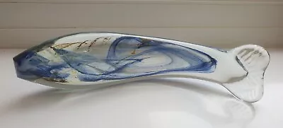 Buy Isle Of Wight Michael Harris Studio Art Glass Curved Fish • 38£