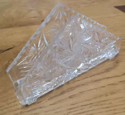 Buy Vintage Pinwheel Crystal Glass Serviette Holder • 25£