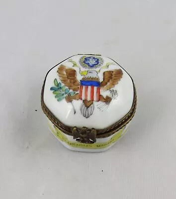 Buy Eximous French Limoges Trinket Box American Eagle Seal E Pluribus Unum Excellent • 88.49£