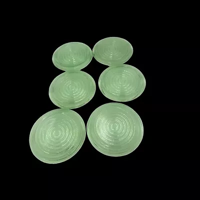 Buy VTG 1938-43 Discontinued Anchor Hocking Green Glass  6pc Coaster Set • 68.02£