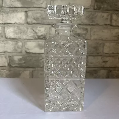 Buy Quality Vintage Heavy Crystal Square Whisky Decanter - 22 Cm, 8.75  1.9 Kg • 14.99£