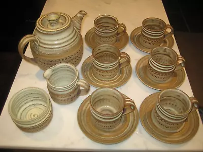 Buy Vintage Broadstairs Pottery Tea Set, Teapot Sugar Bowl, Milk Jug, Cups/Saucers • 64.99£