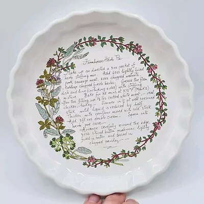 Buy Royal Winton Pottery Farmhouse Herb Pie Recipe Tart / Quiche Dish 18cm Cooking • 9.99£