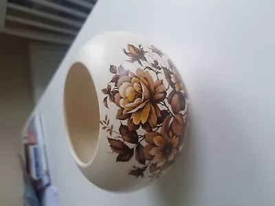 Buy PURBECK GIFTS POOLE DORSET Pot Bowl Brown Flower Pattern England Cream Pottery • 3.99£