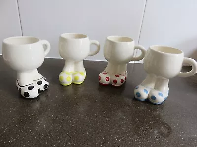 Buy Carlton Ware Walking Big Foot - 4 X Mugs -excellent • 55£