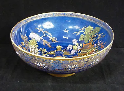 Buy Vintage Wiltshaw & Robinson Carlton Ware Art Deco? Mikado/Oriental Blue Bowl • 70£