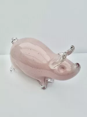 Buy LANGHAM GLASS HAND-MADE CRYSTAL SMALL PINK PIG STANDING FIGURE 13/8/6cm • 25£