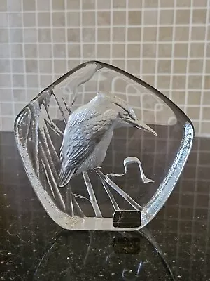 Buy Mats Jonasson Art Glass Bird Signature Collection Lead Crystal Handmade Heavy • 15£
