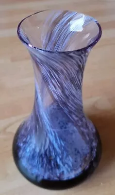 Buy Caithness Glass Purple And White Swirl Small Wide Top Bud Vase • 9.99£