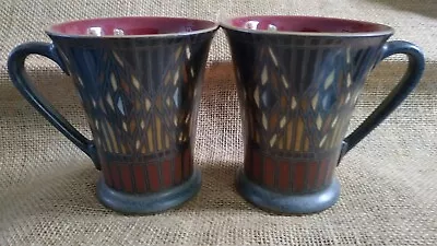 Buy Pair Of Denby Gatsby Art Deco Mosaic Mugs  • 16£