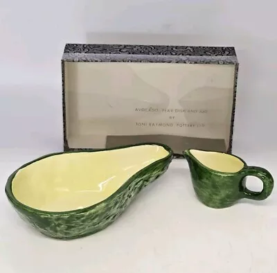 Buy Vintage 1970s Boxed Toni Raymond Pottery Avocado Dish And Jug. • 9£