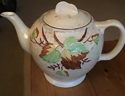 Buy Ringtons Maling Ware Teapot Pearlescent Leaves Vintage Retro Collectible • 2.99£