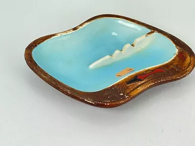 Buy Vintage Nautical Beach Blue Pool Handcrafted Ceramic Ashtray Ash Tray 7.5x6x1  • 20.54£