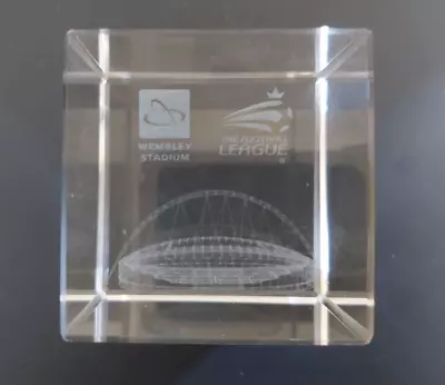 Buy The Football League 3D Laser Etched Glass Wembley Stadium Paperweight / Ornament • 9.97£