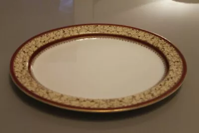 Buy Vintage Rare Booth Ltd China Red Design Oval Meat Plate 38cms X 30cms • 16£