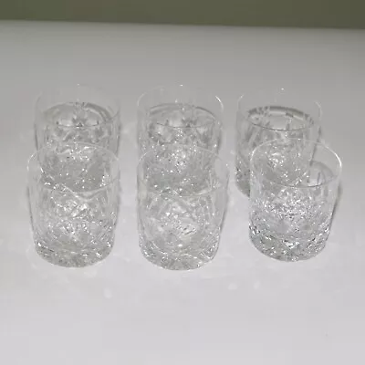 Buy Set Of6 Good Quality Unidentified Hand Cut Crystal Old Fashioned Whisky Glasses. • 14.99£