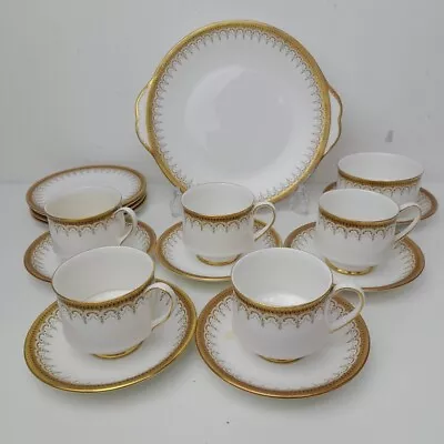 Buy Paragon Tea Set 17pcs Cups & Saucers Athena Fine Bone China White - WRDC • 9.99£