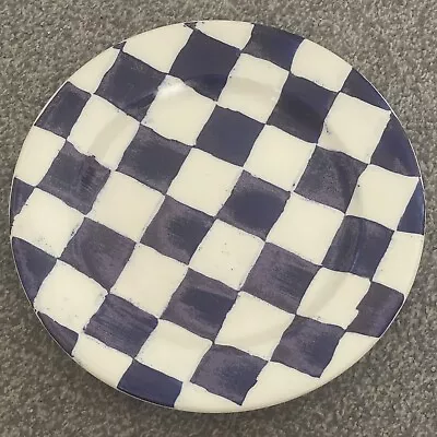 Buy Exclusively For Huel's Iden Pottery Plate Checkerboard Blue White • 24.99£