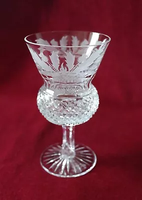 Buy Edinburgh Crystal Thistle Pattern - Wine Glass - Signed • 45£