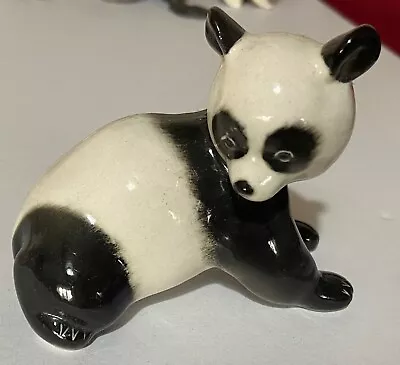 Buy Vintage Lomonosov Porcelain Panda Figure Marked Made In Ussr On Bottom • 13£
