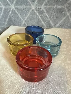 Buy Glas Tealight - Votive Candle Holders Set Of 4 - Heavy Double Ended • 14.95£