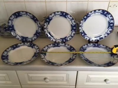 Buy T Till And Sons 9 Inch Flow Blue Plates • 20£