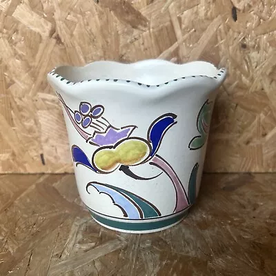 Buy Vintage Hand Painted Honiton Pottery Plant Pot Planter Vase -1 3x 14.5cm Dia • 4.99£