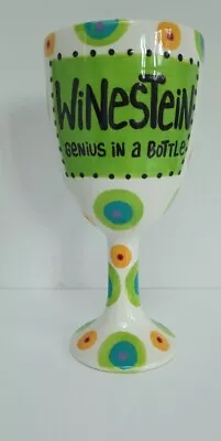 Buy Wine Goblet Our Name Is Mud Hand Painted By Lorrie Veasey Winestein Lassie. Bar • 6£