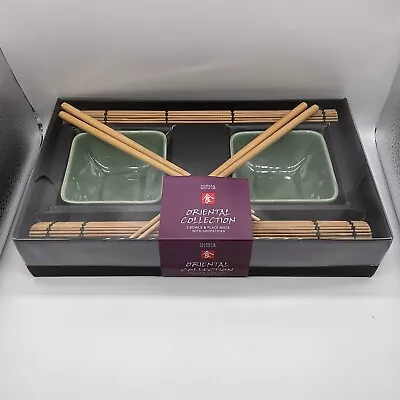 Buy Marks & Spencer Oriental Collection 2 Bowls & Placemats With Chopsticks Set • 5£