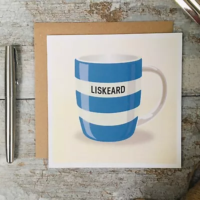 Buy Cornishware Inspired Greeting Card - LISKEARD • 3£